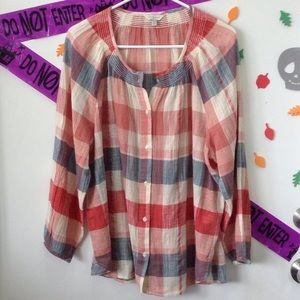 Lucky Brand | Linen blend button-down 🇺🇸 XL